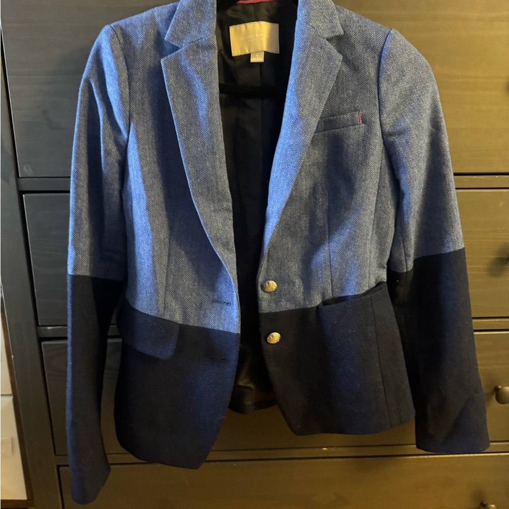 Banana Republic Blue and Black Blazer